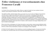 Folies vénitiennes et travestissements chez Francesco Cavalli