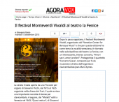 Il festival Monteverdi Vivaldi al teatro la Fenice